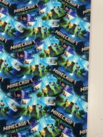 Kilpinis, skaitmeninės spaudos trikotažas Minecraft mėlynas fonas