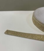 Metalizuota guma 20 mm, Auksinė/balta