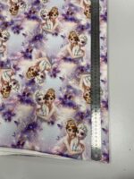 Kilpinis, skaitmeninės spaudos trikotažas Ana ir Elza alyviniam fone