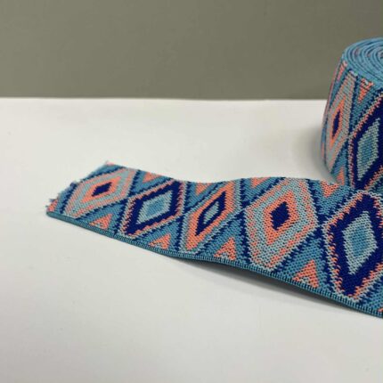 Dekoratyvinė guma 50 mm, Įvairiaspalviai rombai