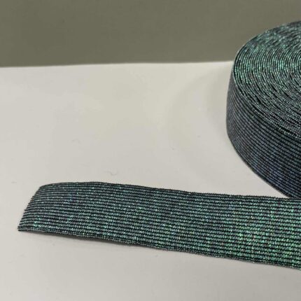 Metalizuota guma 30 mm, Holografinė žalia/juoda