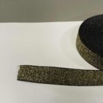 Metalizuota guma 20 mm, Auksinė/juoda