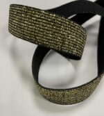 Metalizuota guma 20 mm, Auksinė/juoda