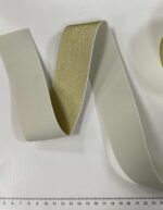 Metalizuota guma 50 mm, Auksinė/balta