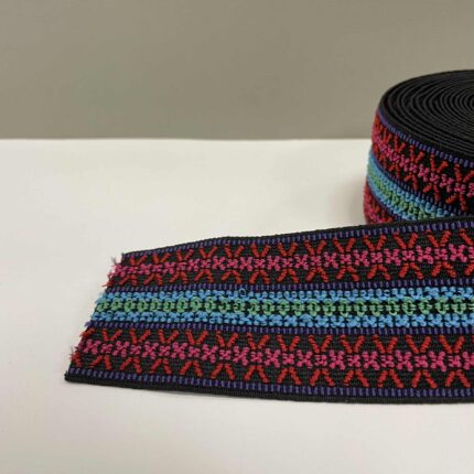 Dekoratyvinė guma 50 mm, Raudona/žydra