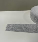 Metalizuota guma 30 mm, Sidabrinė/balta