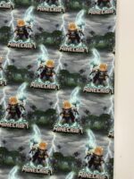 Kilpinis, skaitmeninės spaudos trikotažas Minecraft pilkas fonas