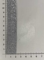 Metalizuota guma 20 mm, Sidabrinė/balta (2 nuotr.) — guma | Trys Pelėdos