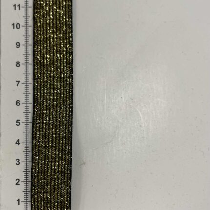 Metalizuota guma 20 mm, Auksinė/juoda (2 nuotr.) — guma | Trys Pelėdos