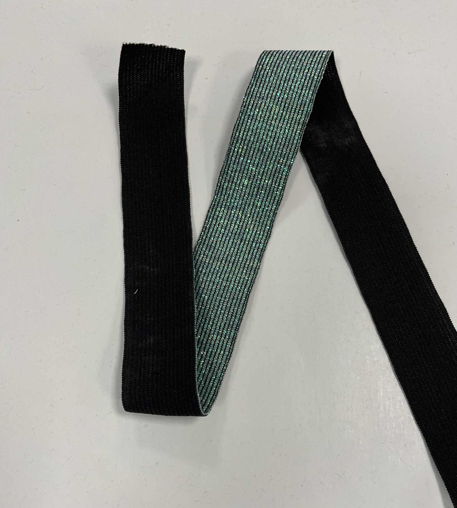 Metalizuota guma 30 mm, Holografinė žalia/juoda