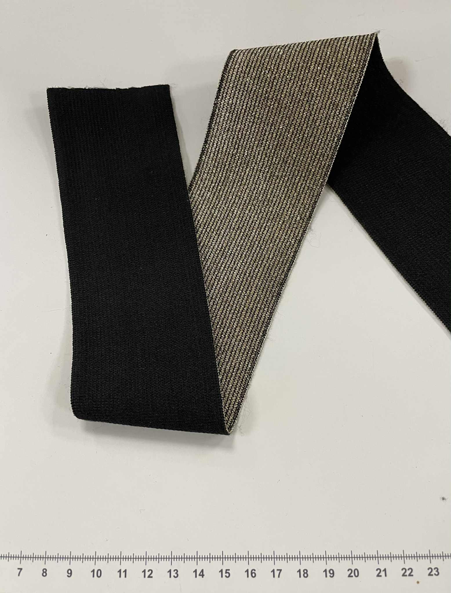 Metalizuota guma 60 mm, Auksinė/juoda