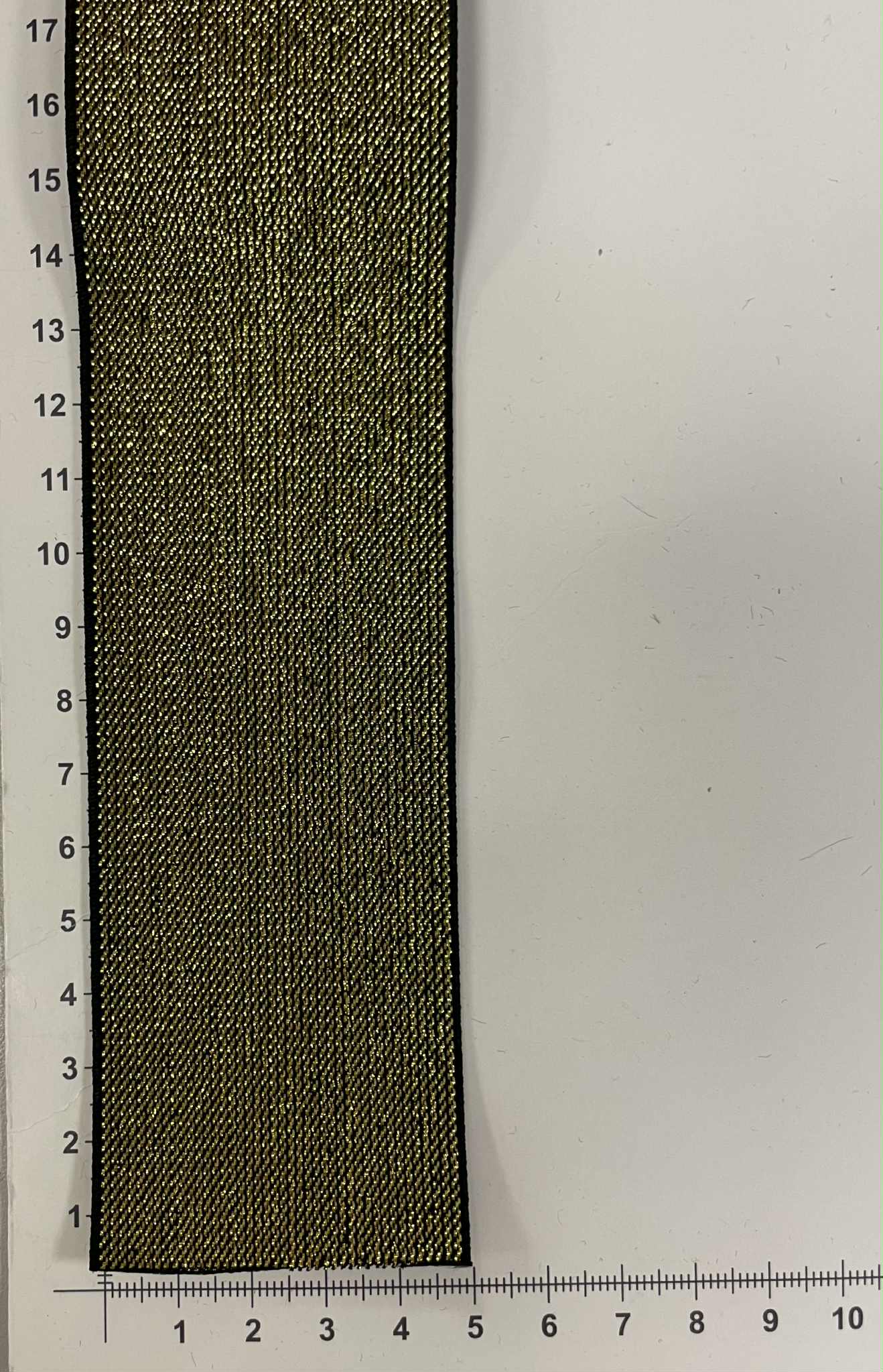 Metalizuota guma 50 mm, Auksinė/juoda (2 nuotr.) — guma | Trys Pelėdos
