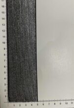 Metalizuota guma 50 mm, Sidabrinė/juoda (2 nuotr.) — guma | Trys Pelėdos