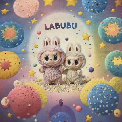 Soft veliūro, skaitmeninės spaudos panelė Du Labubu