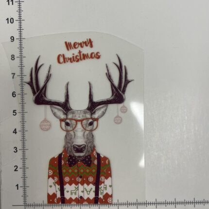 Termoaplikacija Kalėdinis Briedis su megztiniu