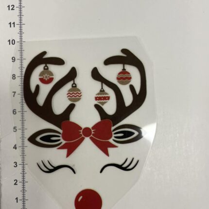 Termoaplikacija Kalėdinis Briedžiukės veidukas