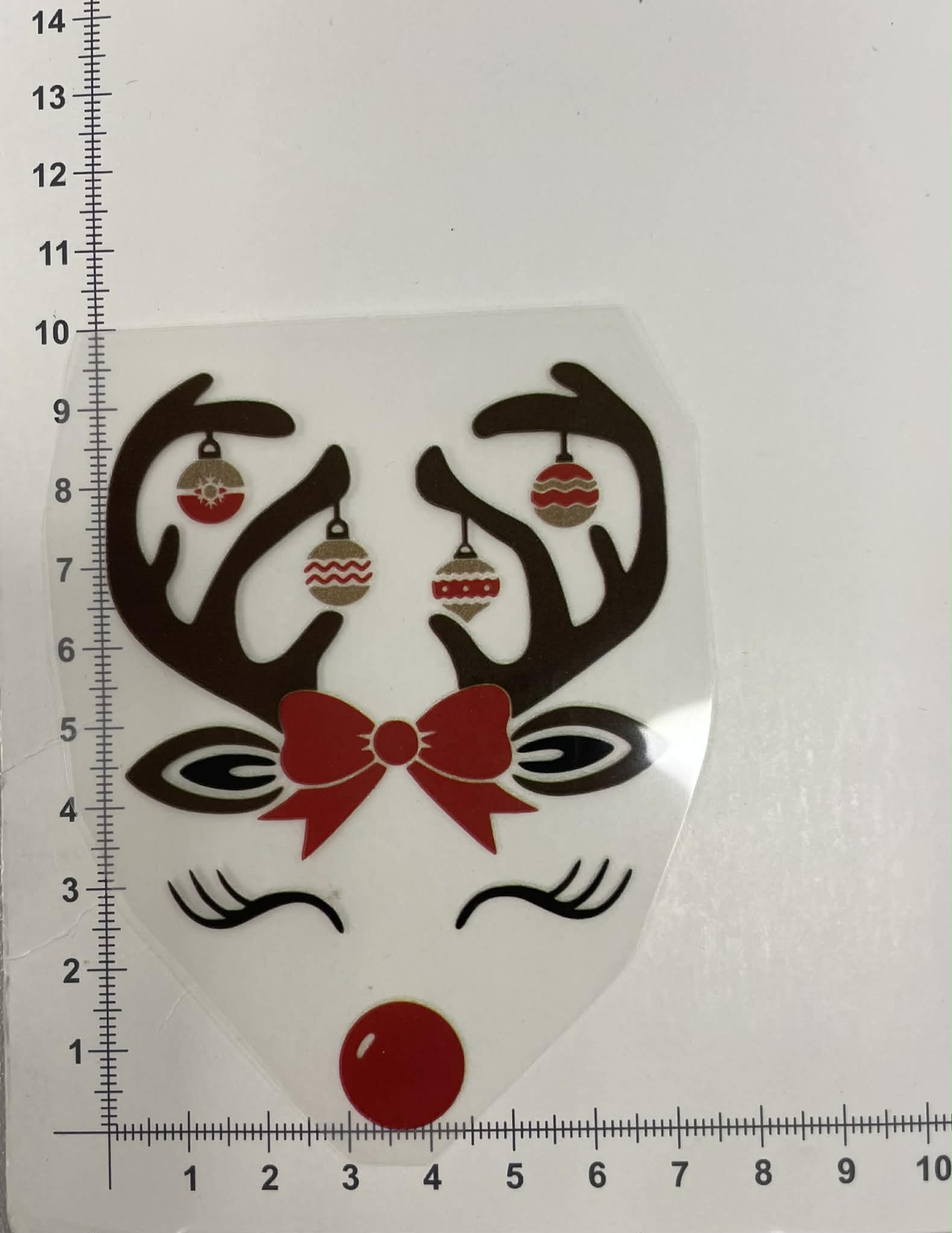 Termoaplikacija Kalėdinis Briedžiukės veidukas Termoaplikacija Kalėdinis Briedžiukės veidukas