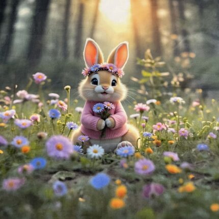 Soft veliūro, skaitmeninės spaudos panelė Zuikutis