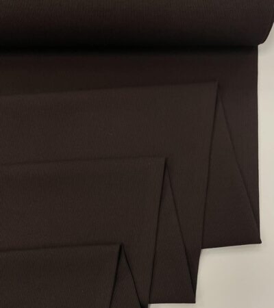 Vidutinio storumo rib trikotažas Šokolado Rudas