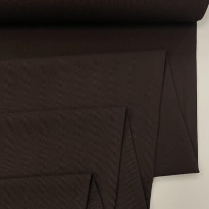 Vidutinio storumo rib trikotažas Šokolado Rudas