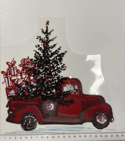 ermoaplikacija Kalėdinis automobilis, eglė ir dovanos