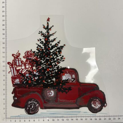 ermoaplikacija Kalėdinis automobilis, eglė ir dovanos