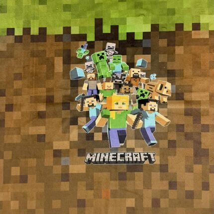 Soft veliūro, skaitmeninės spaudos panelė Rudas Minecraft