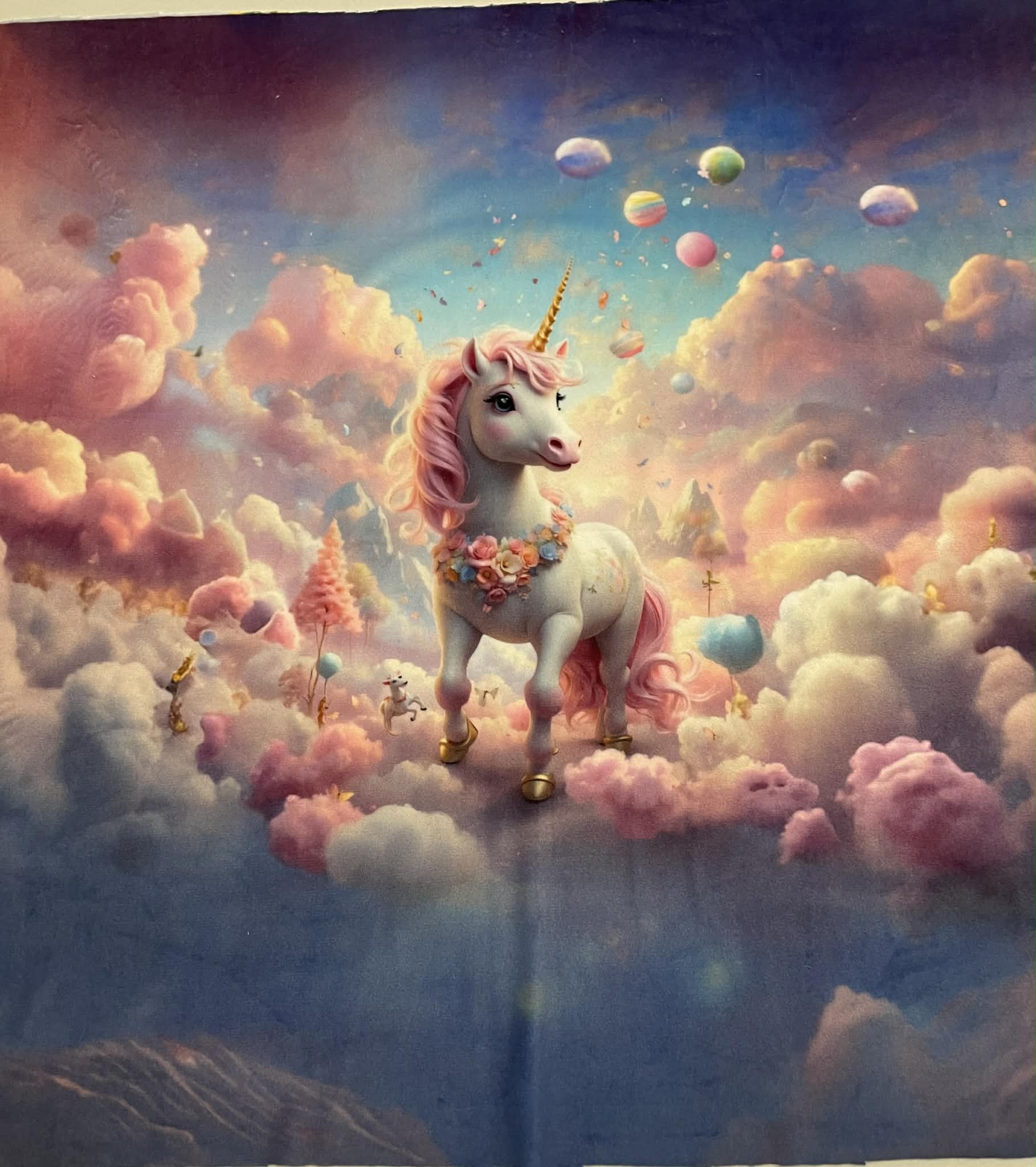 Soft veliūro, skaitmeninės spaudos panelė Vienaragis Soft veliūro, skaitmeninės spaudos panelė Vienaragis