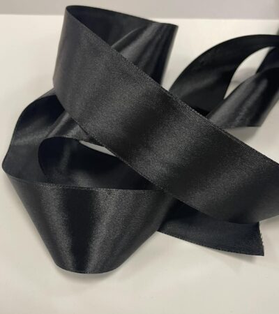 Atlasinė juostelė 40mm, juoda