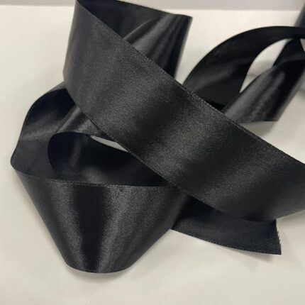 Atlasinė juostelė 40mm, juoda