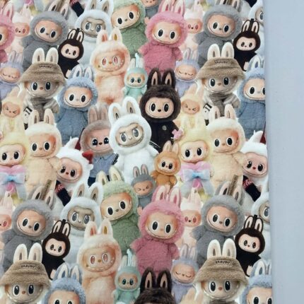 Kilpinis, skaitmeninės spaudos trikotažas Spalvoti Labubu