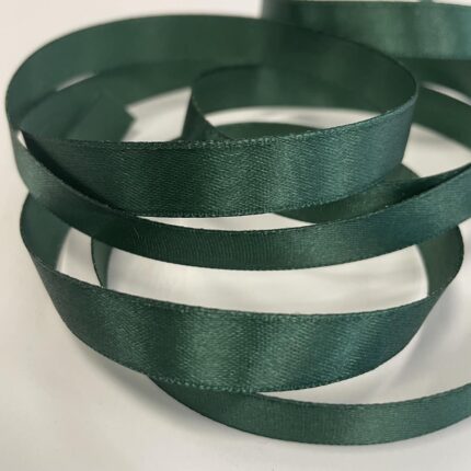Atlasinė juostelė 12mm, tamsiai žalia