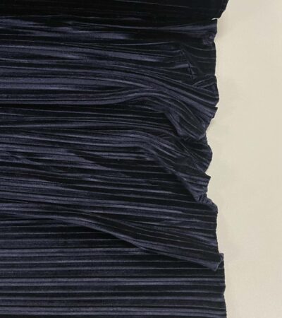 Sintetinis gofruotas veliūras Tamsiai mėlynas