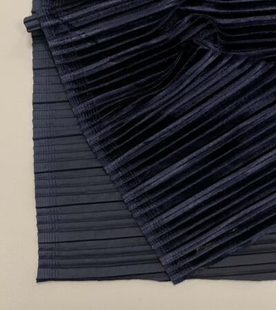 Sintetinis gofruotas veliūras Tamsiai mėlynas