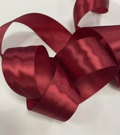 Atlasinė juostelė 40mm, šviesi bordo