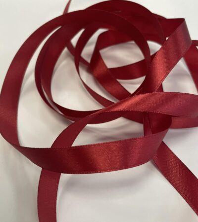 Atlasinė juostelė 12mm, tamsiai raudona