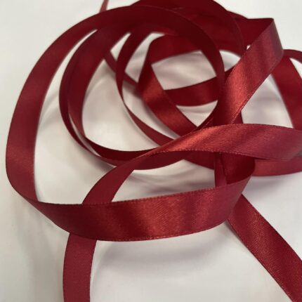 Atlasinė juostelė 12mm, tamsiai raudona