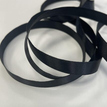 Atlasinė juostelė 12mm, juoda