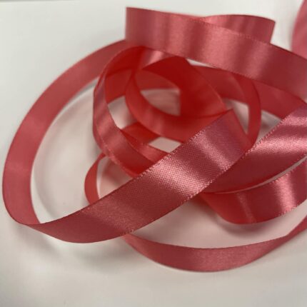 Atlasinė juostelė 15mm, ryški persikinė