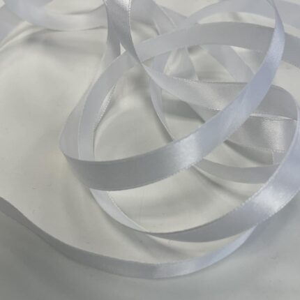 Atlasinė juostelė 12mm, balta