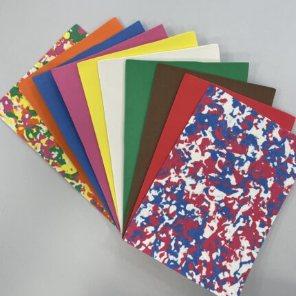 Putgumės lakštai A4, 10 spalvų ir raštų mix