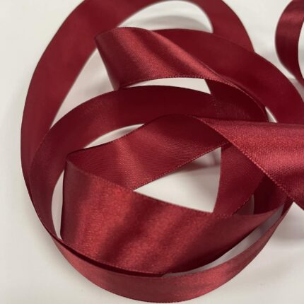 Atlasinė juostelė 25mm, šviesi bordo