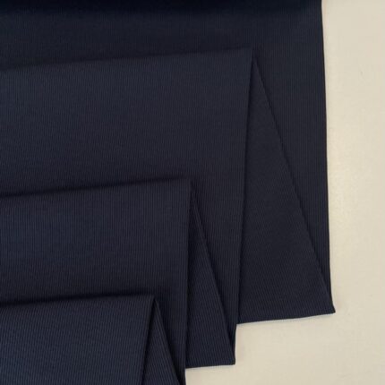 Vidutinis rib trikotažas MIDNIGHT BLUE — trikotažas | Trys Pelėdos