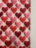 Kilpinis, skaitmeninės spaudos trikotažas Megztos širdelės