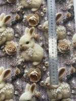 Kilpinis, skaitmeninės spaudos trikotažas Zuikučiai (2 nuotr.) — trikotažas | Trys Pelėdos