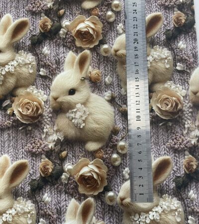 Kilpinis, skaitmeninės spaudos trikotažas Zuikučiai