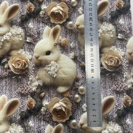 Kilpinis, skaitmeninės spaudos trikotažas Zuikučiai