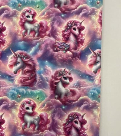 Kilpinis, skaitmeninės spaudos trikotažas Rožiniai vienaragiai