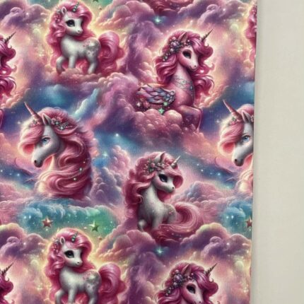 Kilpinis, skaitmeninės spaudos trikotažas Rožiniai vienaragiai