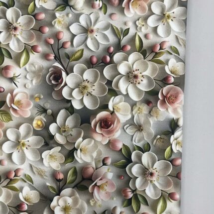 Kilpinis, skaitmeninės spaudos trikotažas Balti žiedai